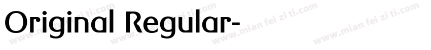 Original Regular字体转换